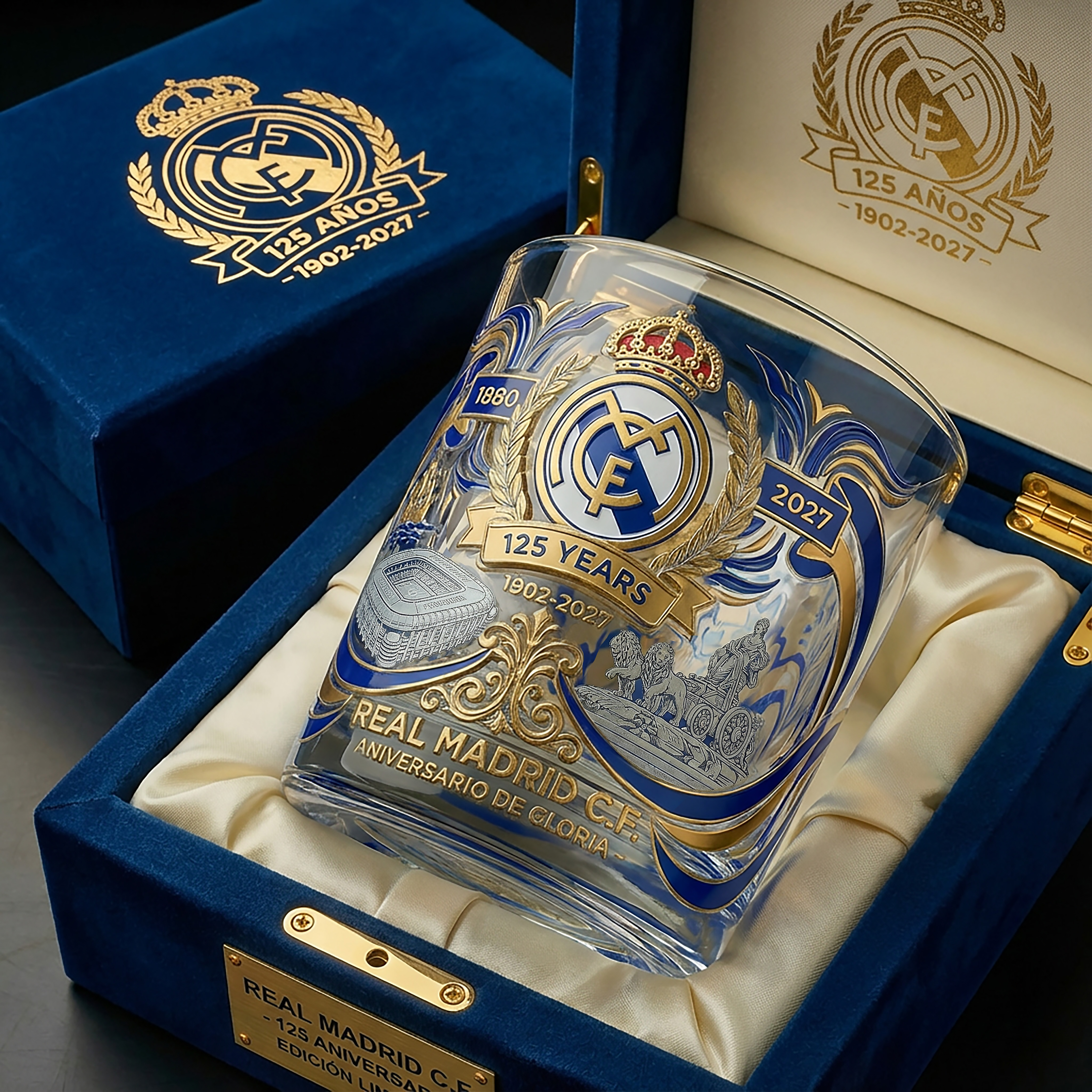 Real Madrid 125th Anniversary Limited Edition Whiskey Glass