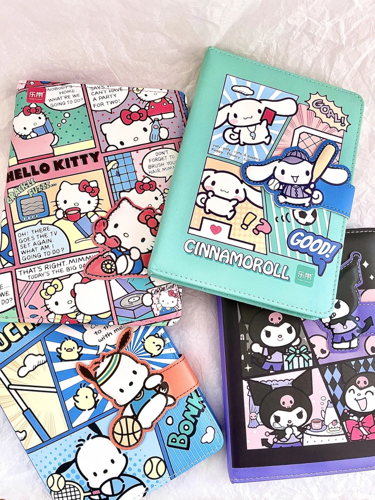 Sanrio Magnetic Clasp Notebook( B5, 6.9x9.8 Inches, 96 Lined Pages)|Diary Personal Journal for Women  Office School Supplies