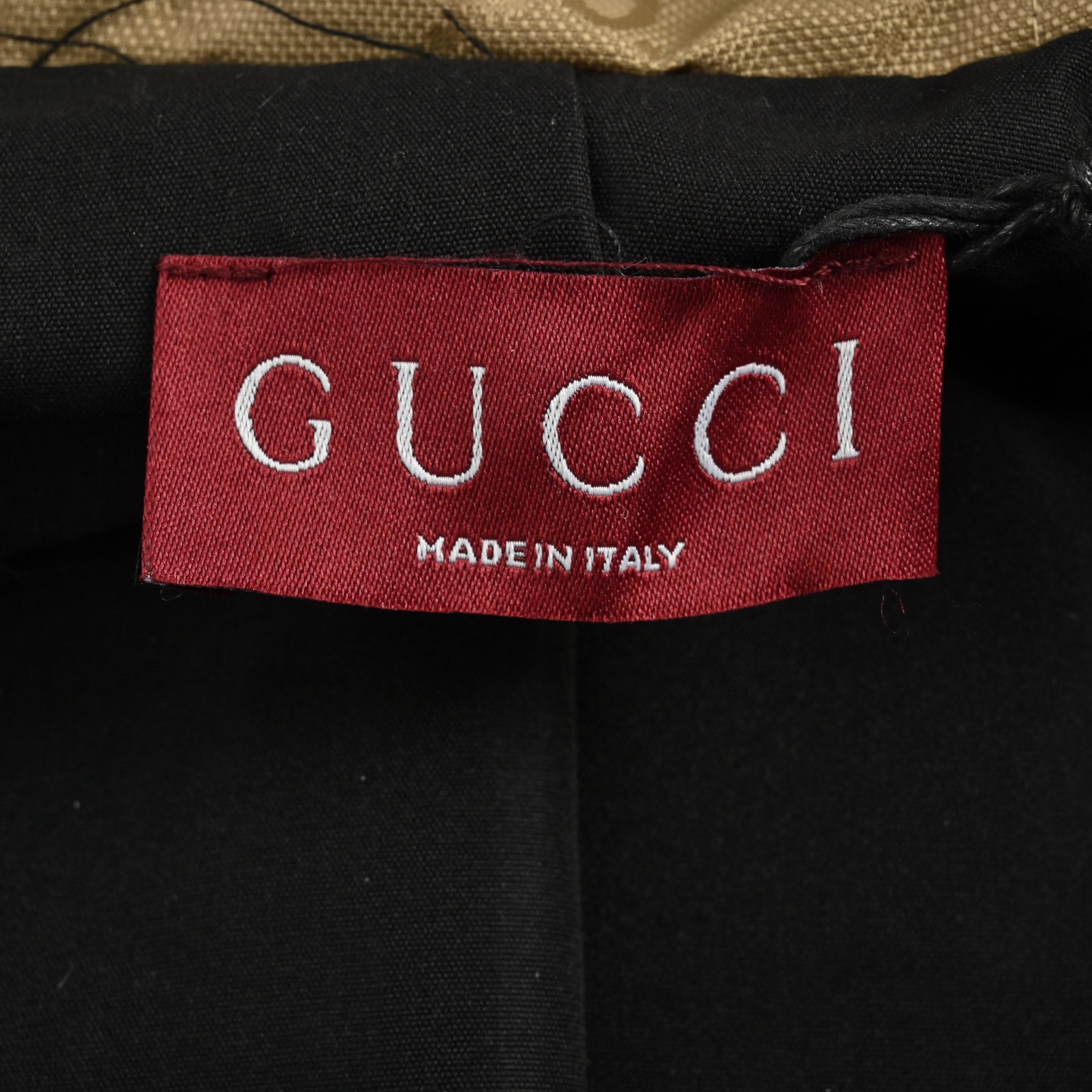 Gucci 24Fw patchwork monogram hooded trench coat