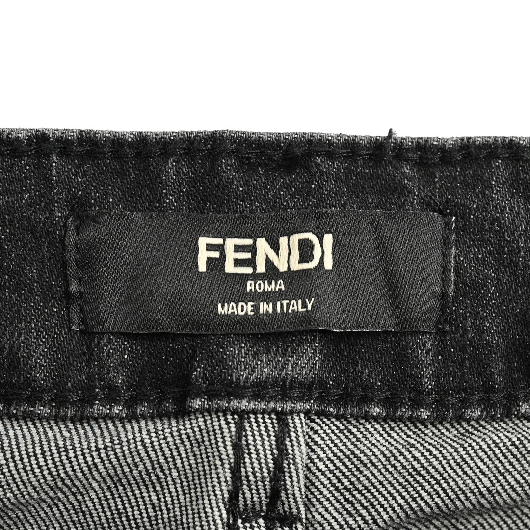 Fendi Little Monsters Embroidered Jeans