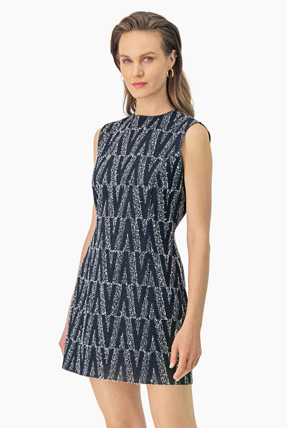 Vestido corto sin mangas marino