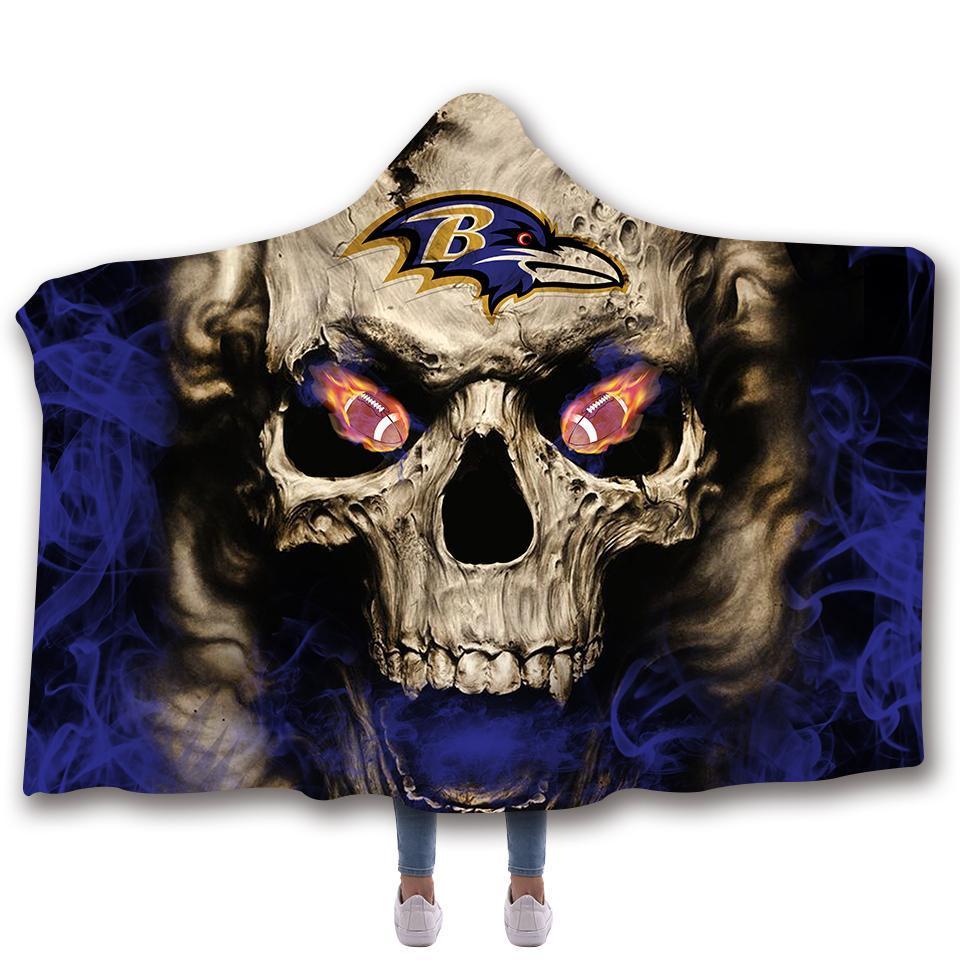 BALTIMORE RAVENS CLASSIC 3D HOODED BLANKET