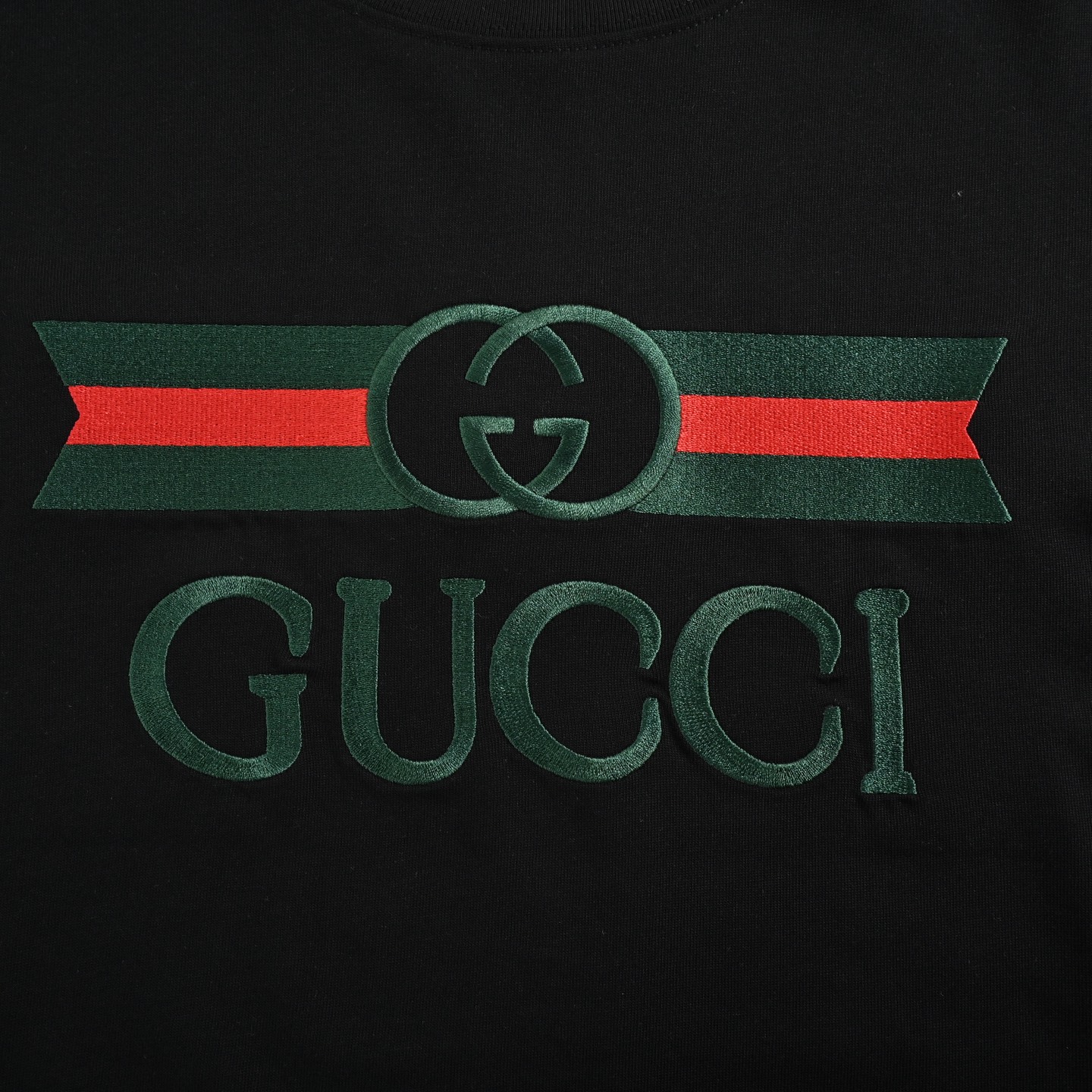 Gucci belt logo embroidered short sleeves