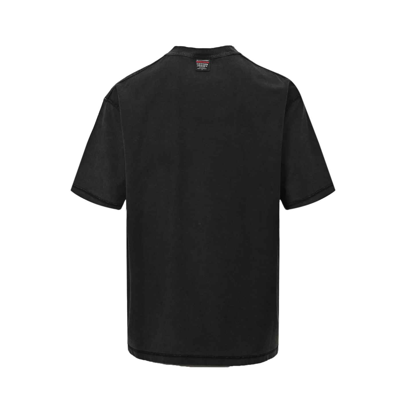 Balenciaga 25ss flocked logo washed short sleeves