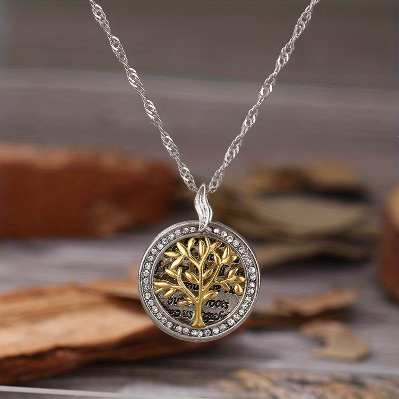 🌲Early Christmas Sale 49% OFF🌲Family Tree Silver Crystal Necklace