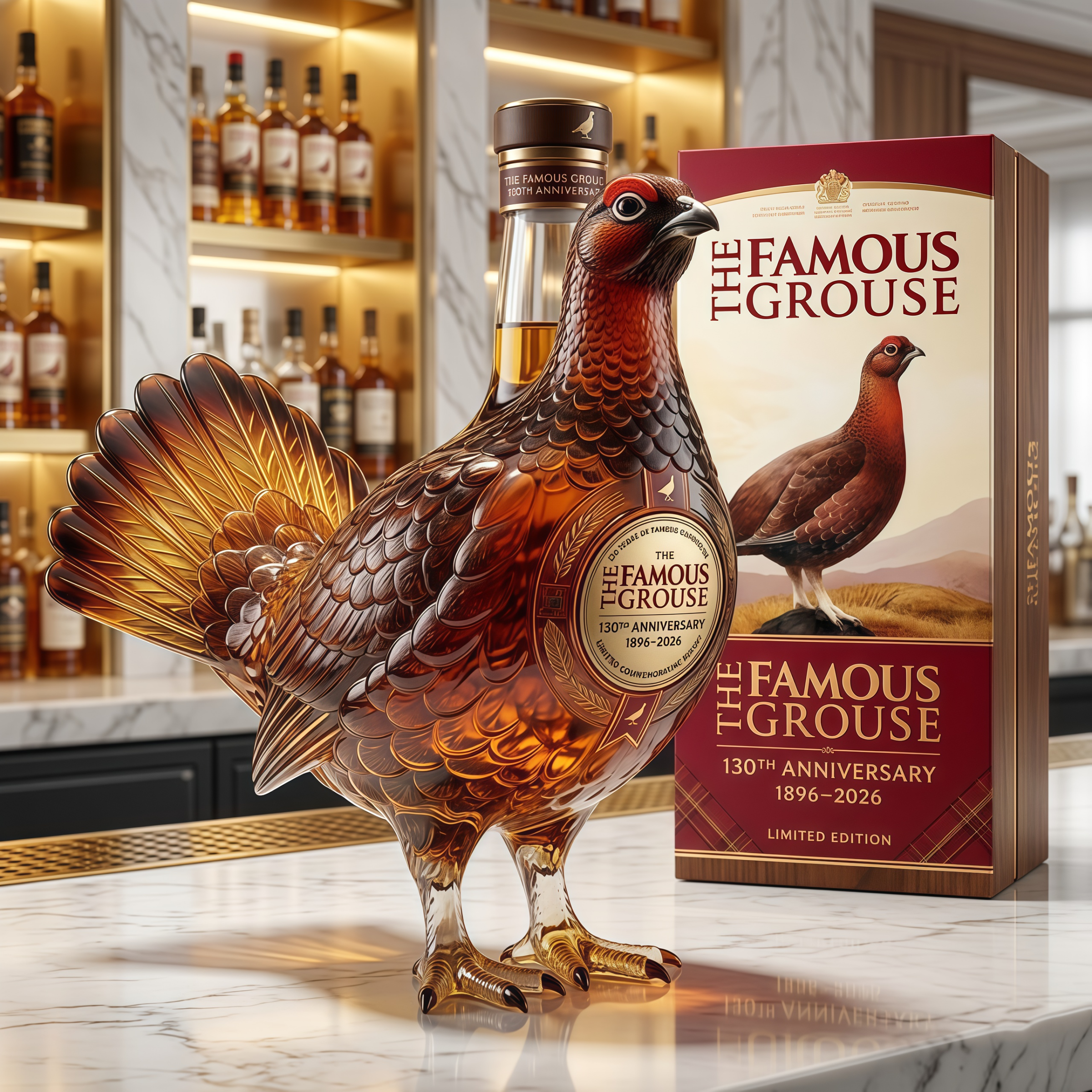 The Famous Grouse 130th Anniversary Whisky Bottle