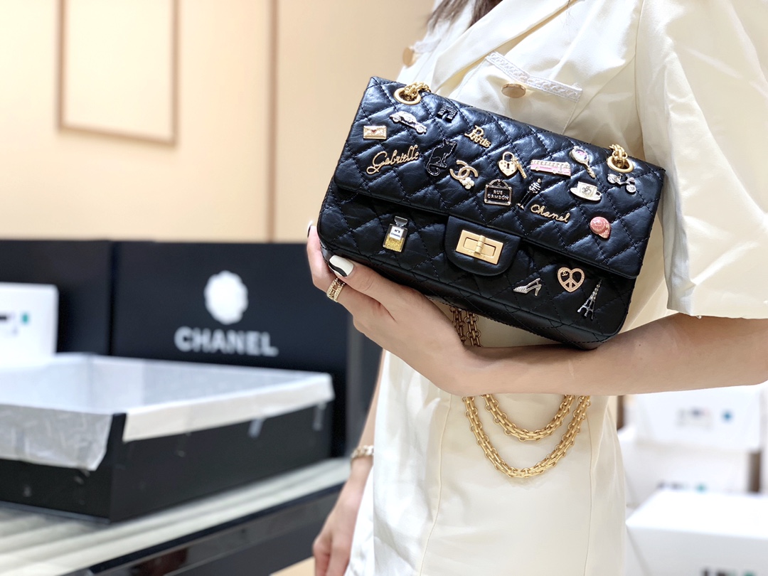 Chanel 2.55 reissue badge commemorative edition handbag