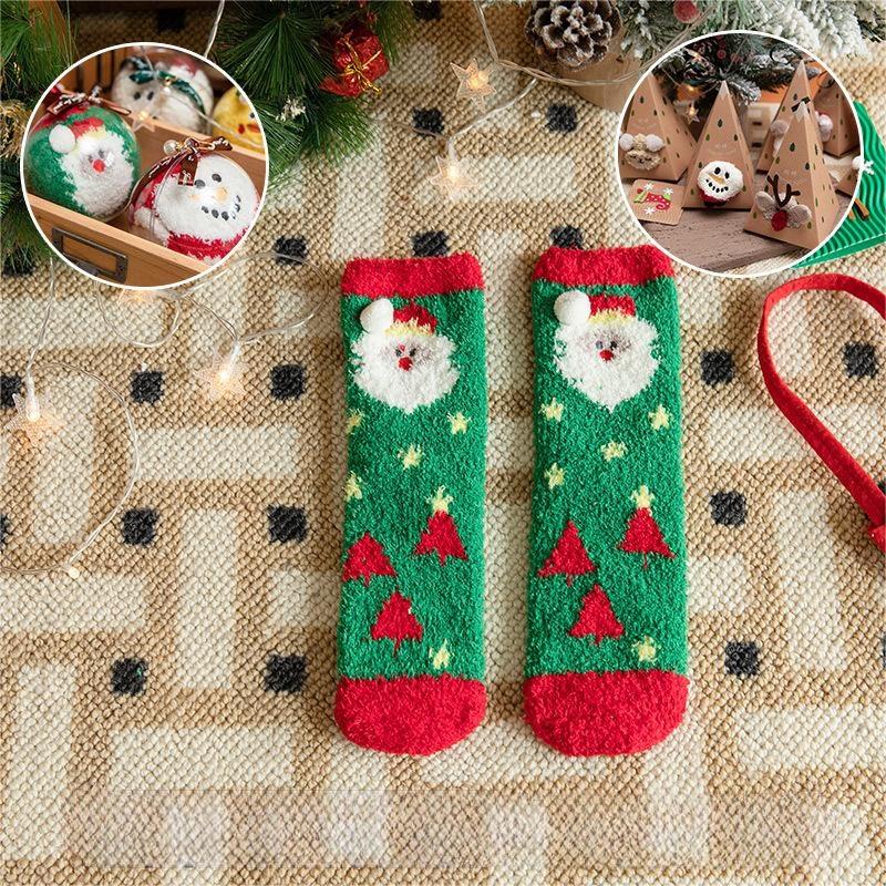 🎄New Year Sale- 50% OFF🎁Christmas Thickened Warm Socks(3PAIRS/SET) -BUY 2 SETS GET 10% OFF FREE SHIPPING