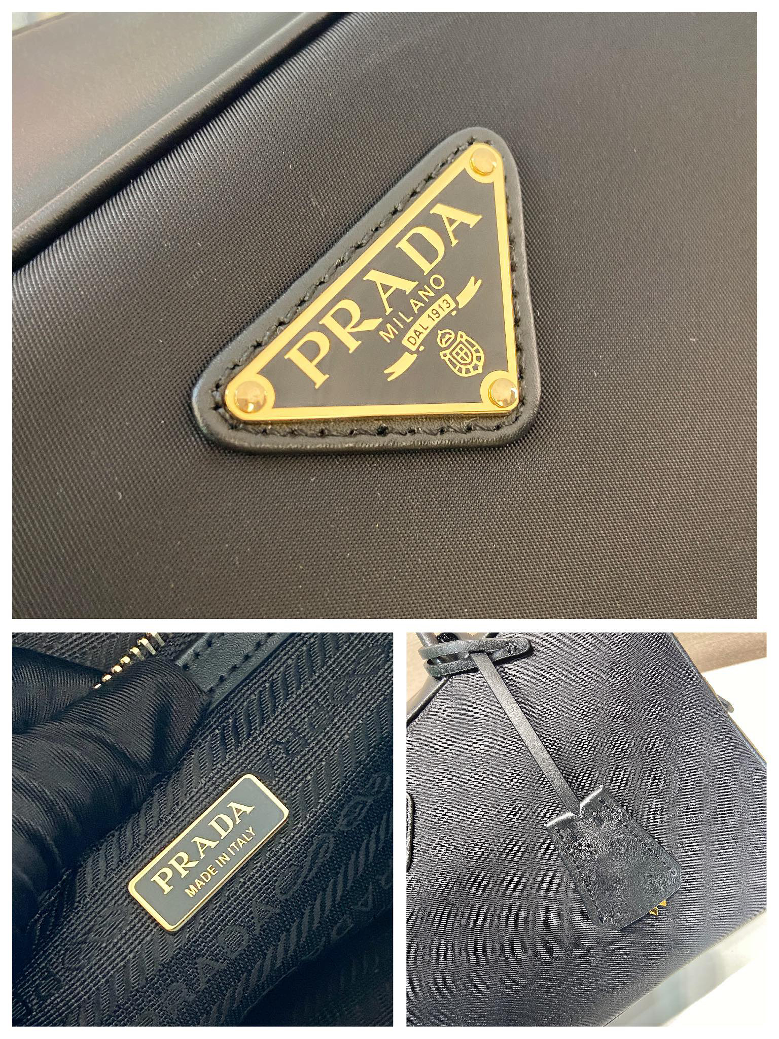 Prada Tessuto Tocker Handbag 1BB132