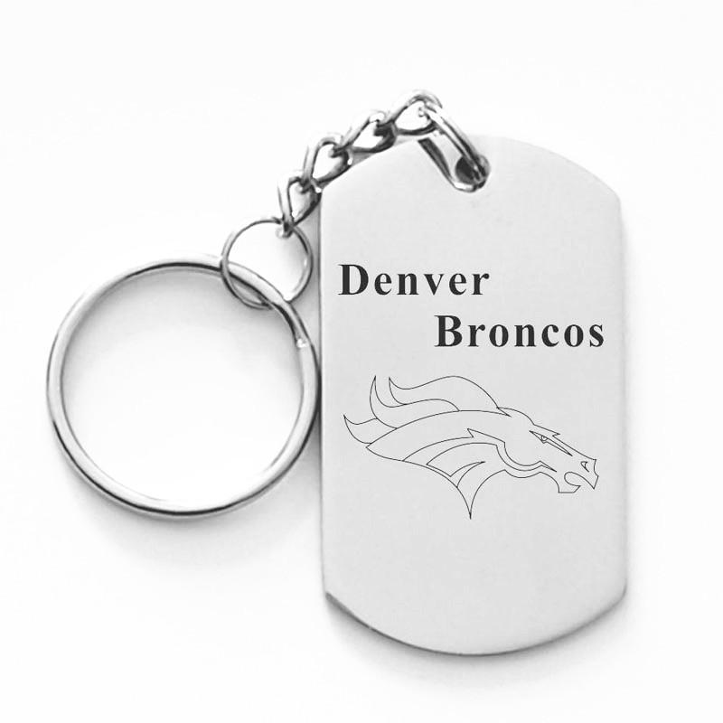 DENVER BRONCOS TITANIUM STEEL KEYCHAIN