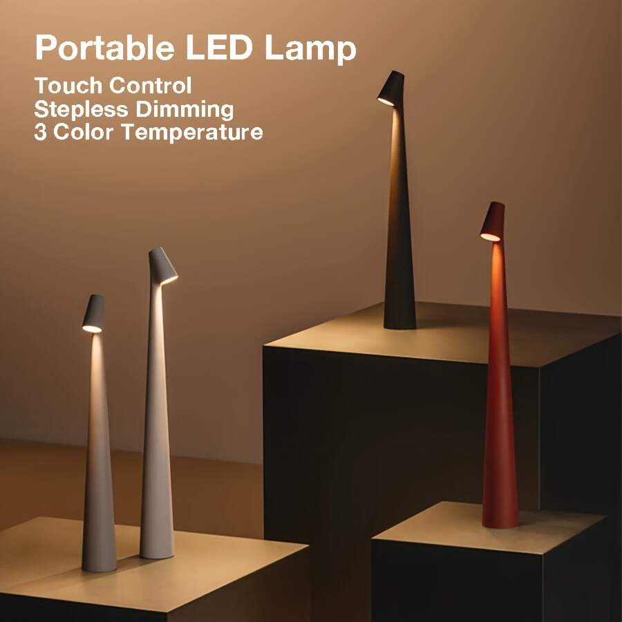 [Portable LED Lamp] Rechargeable Modern LED Table Lamp | Portable Touch Control for Home Decoratio