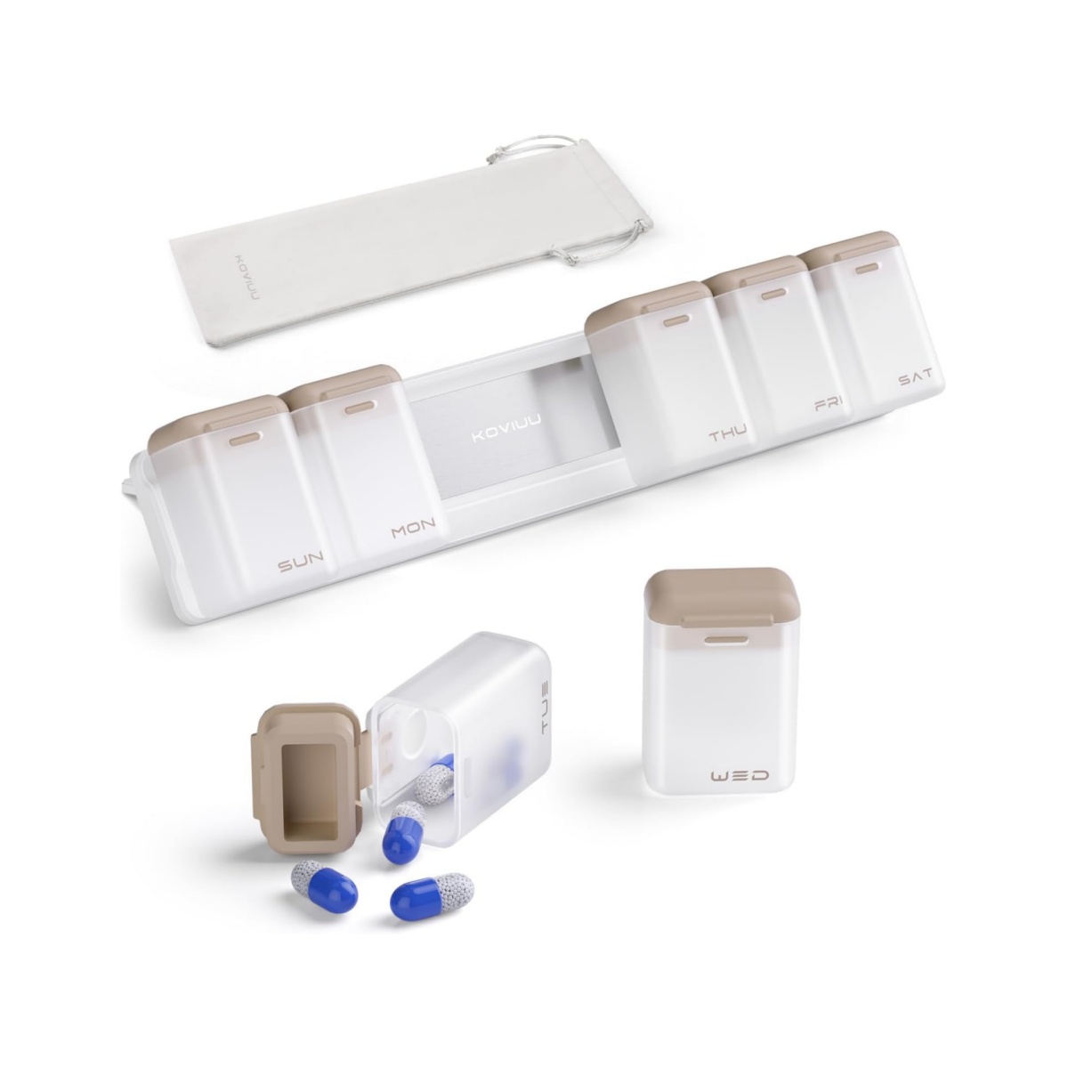 🔥ON SALE🔥Weekly Pill Organizer Magnetic Removable