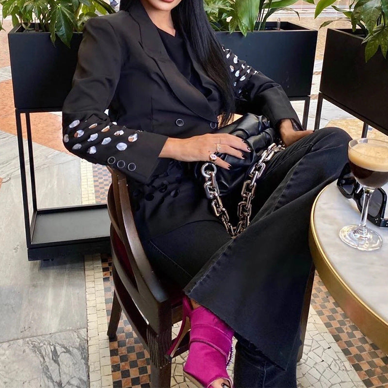 Autumn Hollow Suit Jacket Stylish Addition Women's Wardrobe Coat