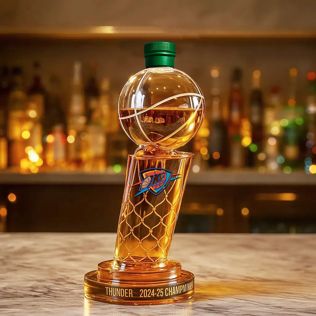 🏆 Raise the Glory — Thunder 2024–25 Champions Whiskey Bottle