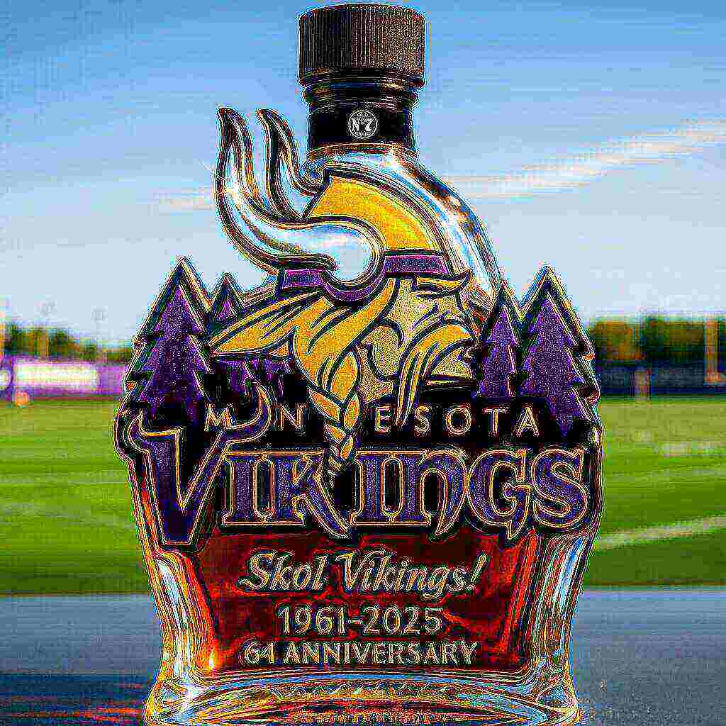 Minnesota Vikings Commemorative Edition Whisky Bottle