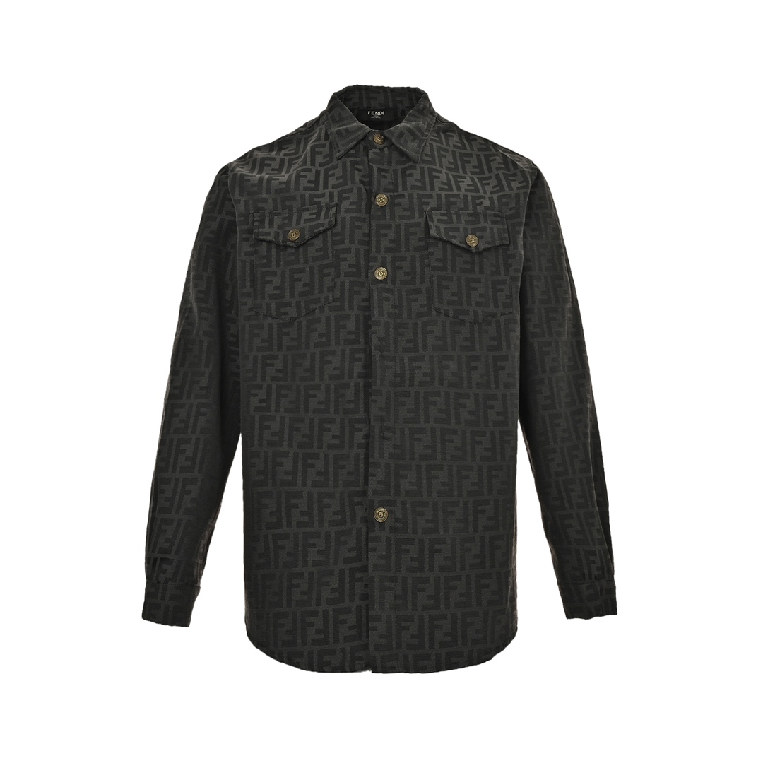 Fendi 24Fw FF all-over jacquard suit shirt jacket
