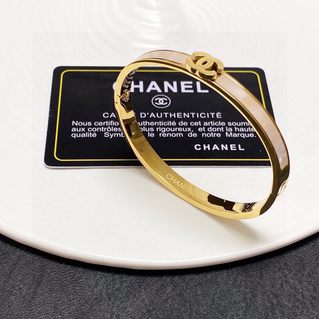 Chanel Mother of Pearl Chunky Bracelet