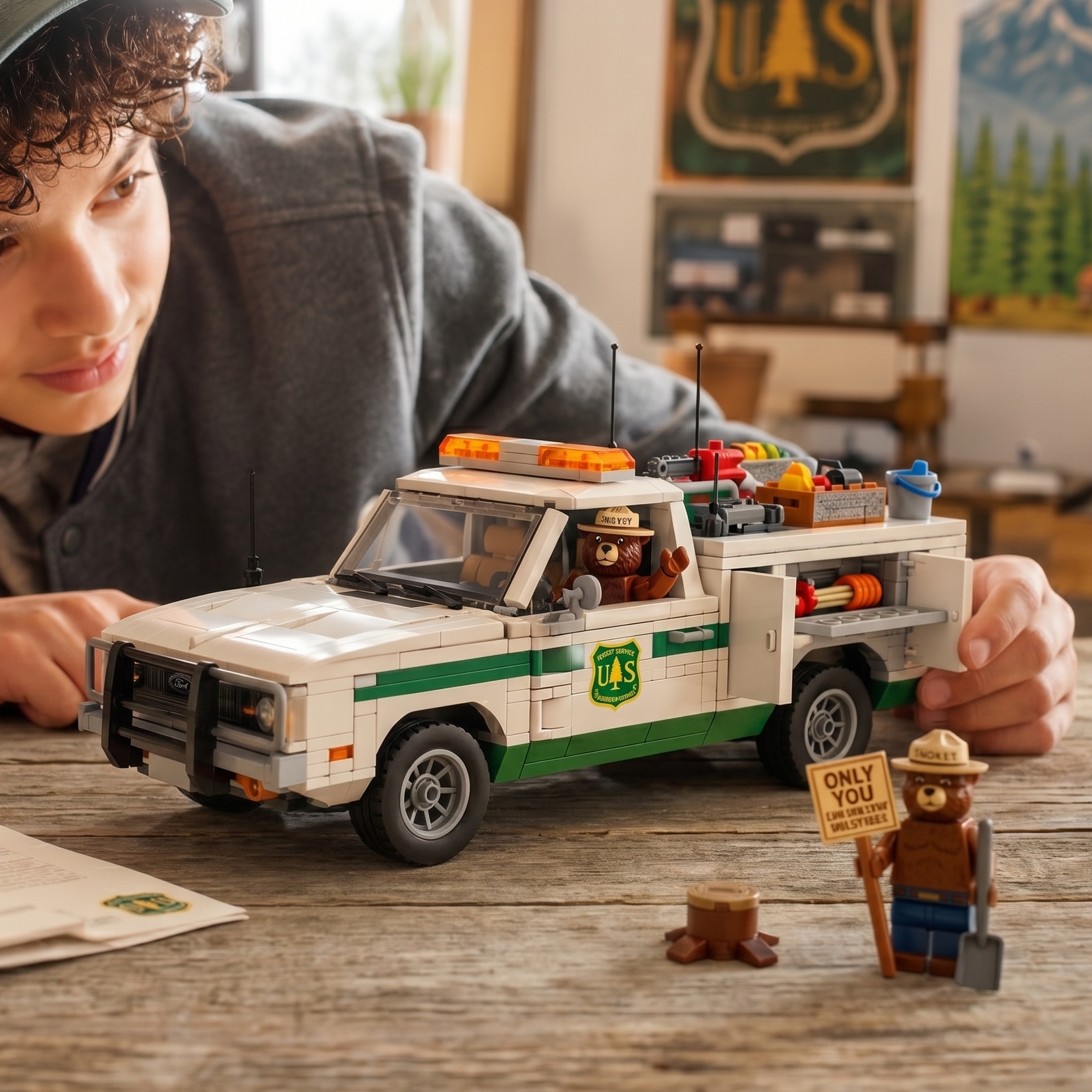 U.S. Forest Service 125th Anniversary Smokey Bear Edition Building Set