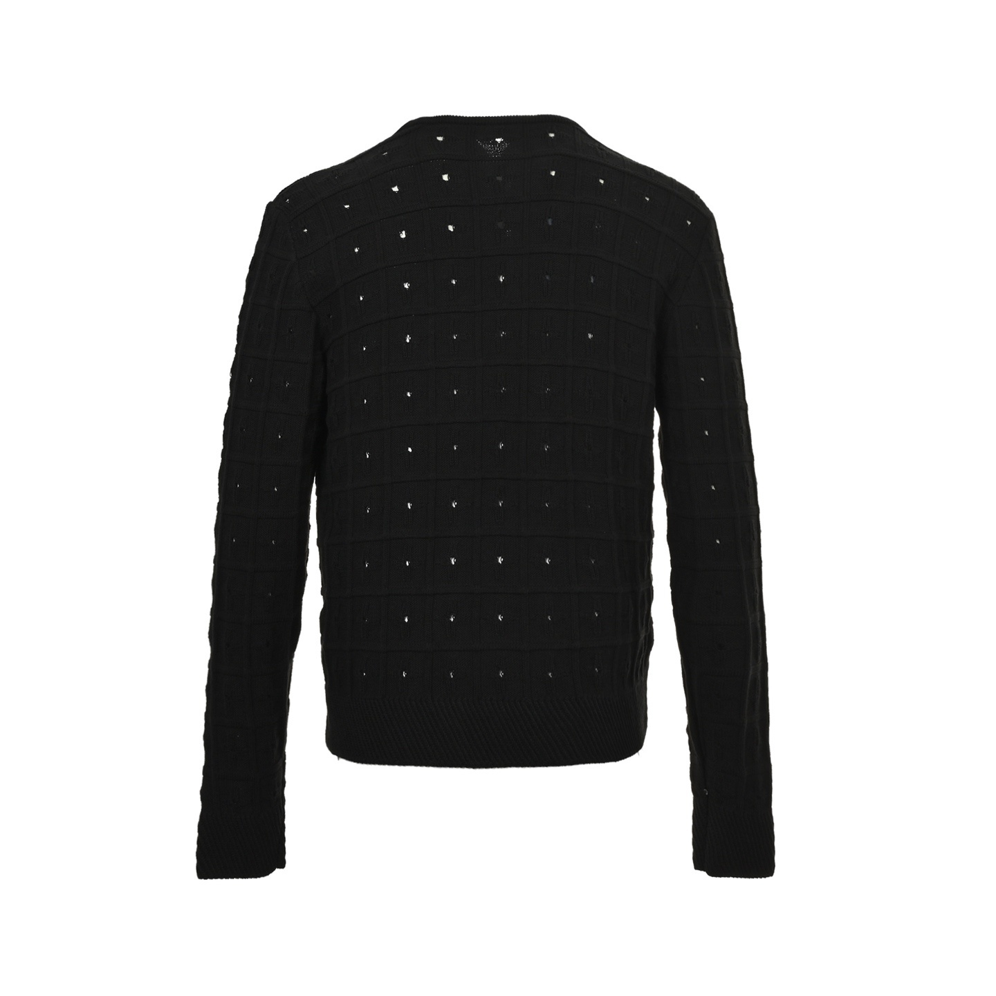 Louis Vuitton 25Fw openwork double-breasted knitted cardigan