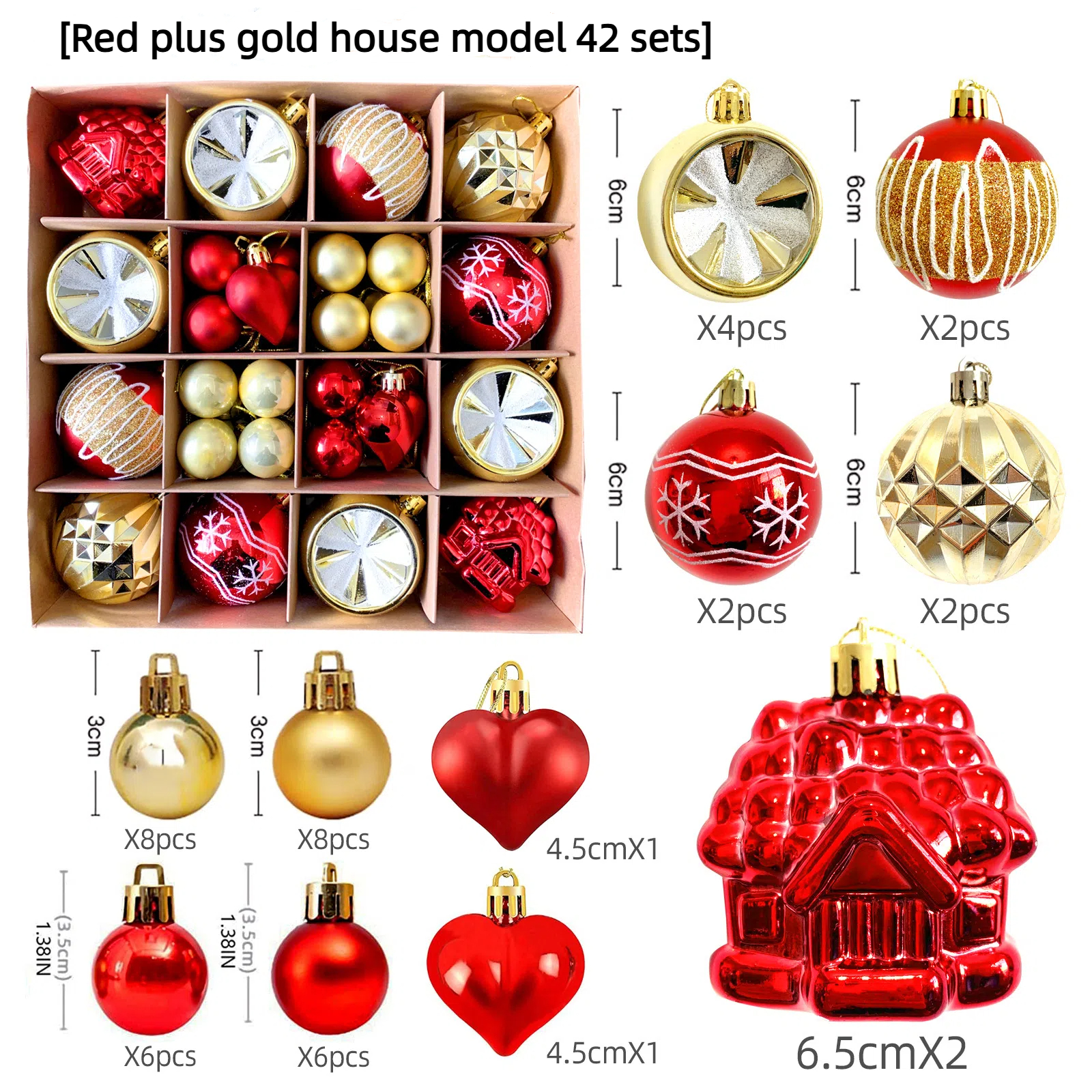 🌲🌲(40-44)Piece Deluxe Shatterproof Christmas Ball Ornaments Set