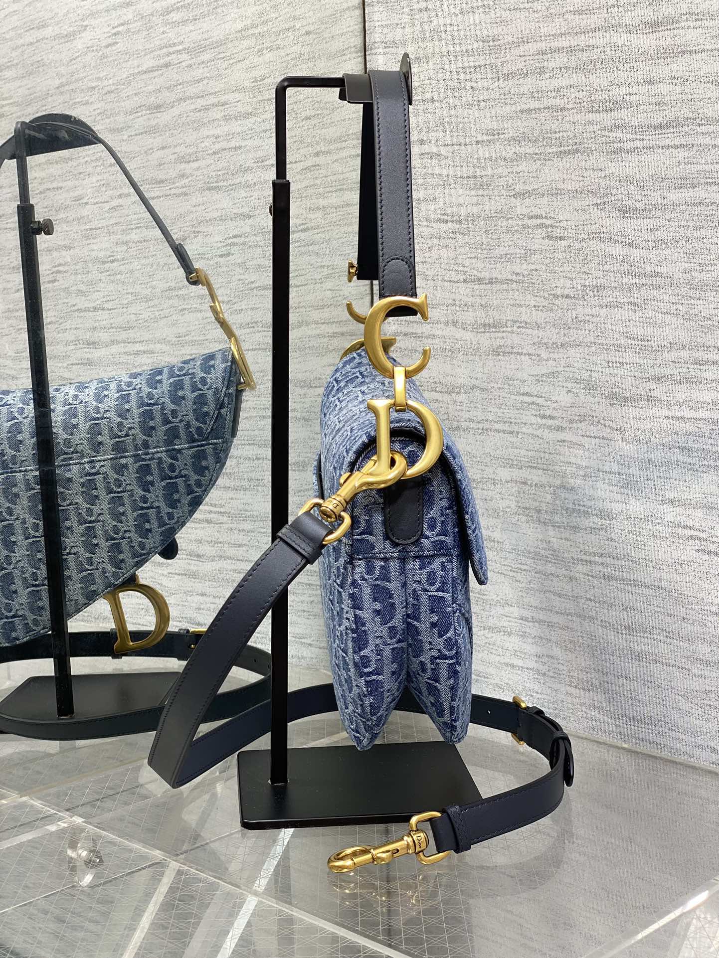 Dior Saddle Denim Collection Saddle Bag