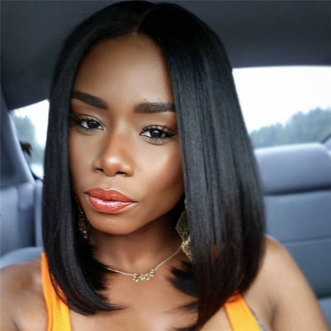 Luna Women Wig Asymmetrical Lovely Bob Straight for African American