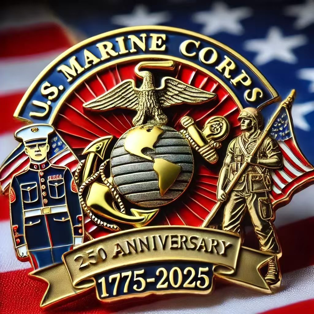 250th Anniversary U.S. Marine Corps Commemorative Pin