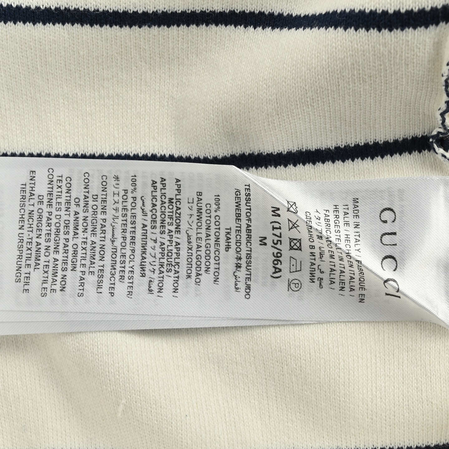 Gucci 25ss striped knitted Polo short-sleeved
