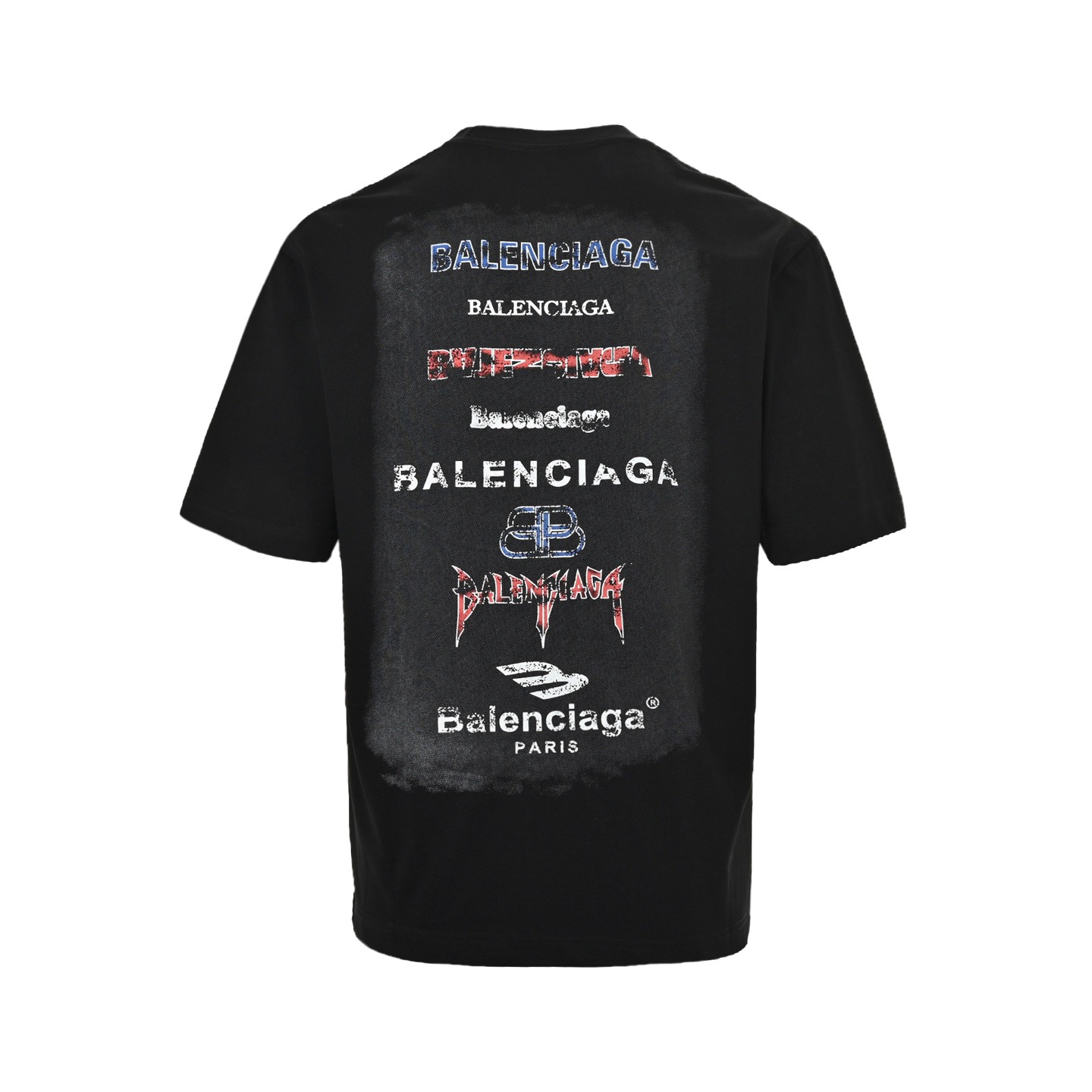 Balenciaga 25ss mottled back short-sleeved shirt