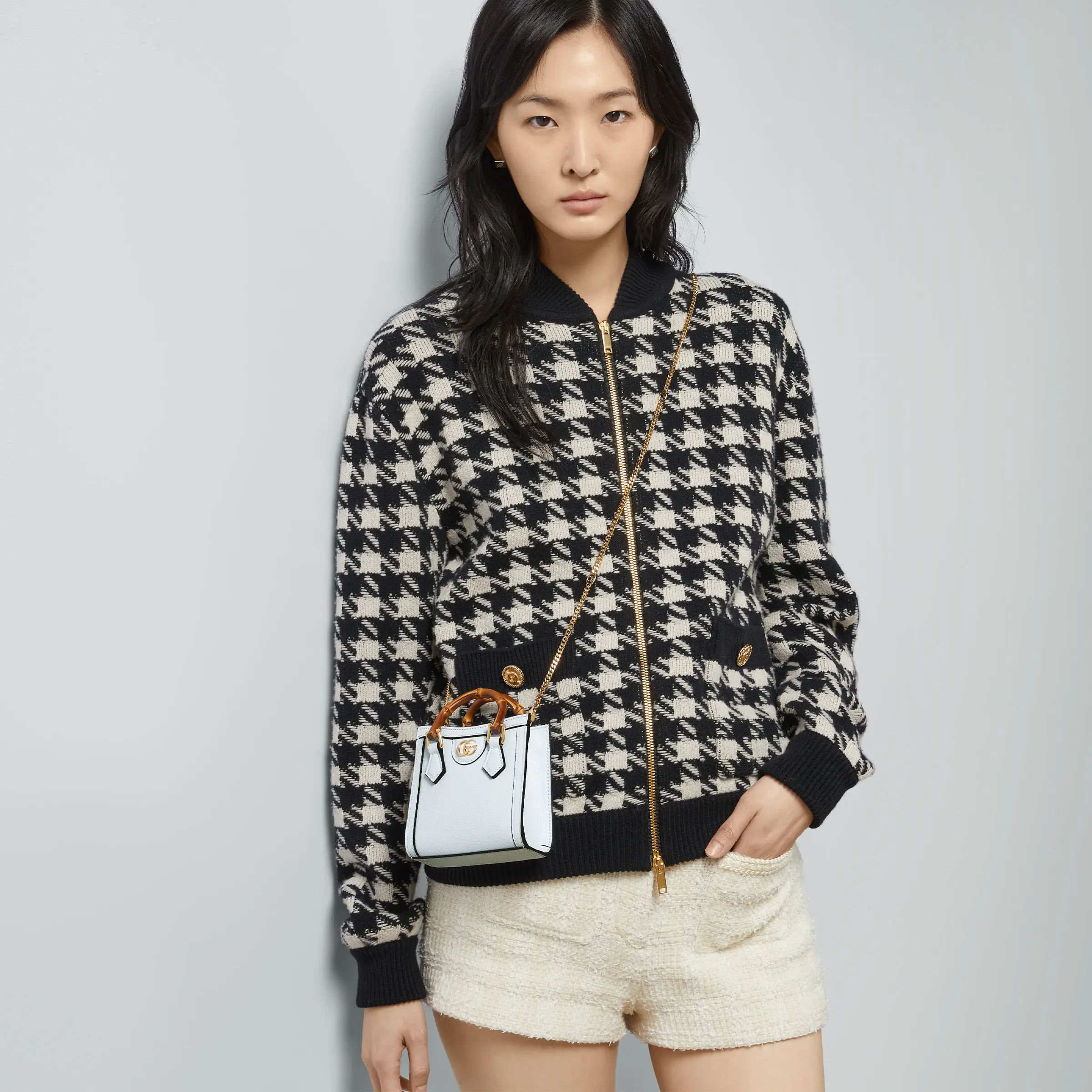 Gucci Diana series bamboo micro handbag