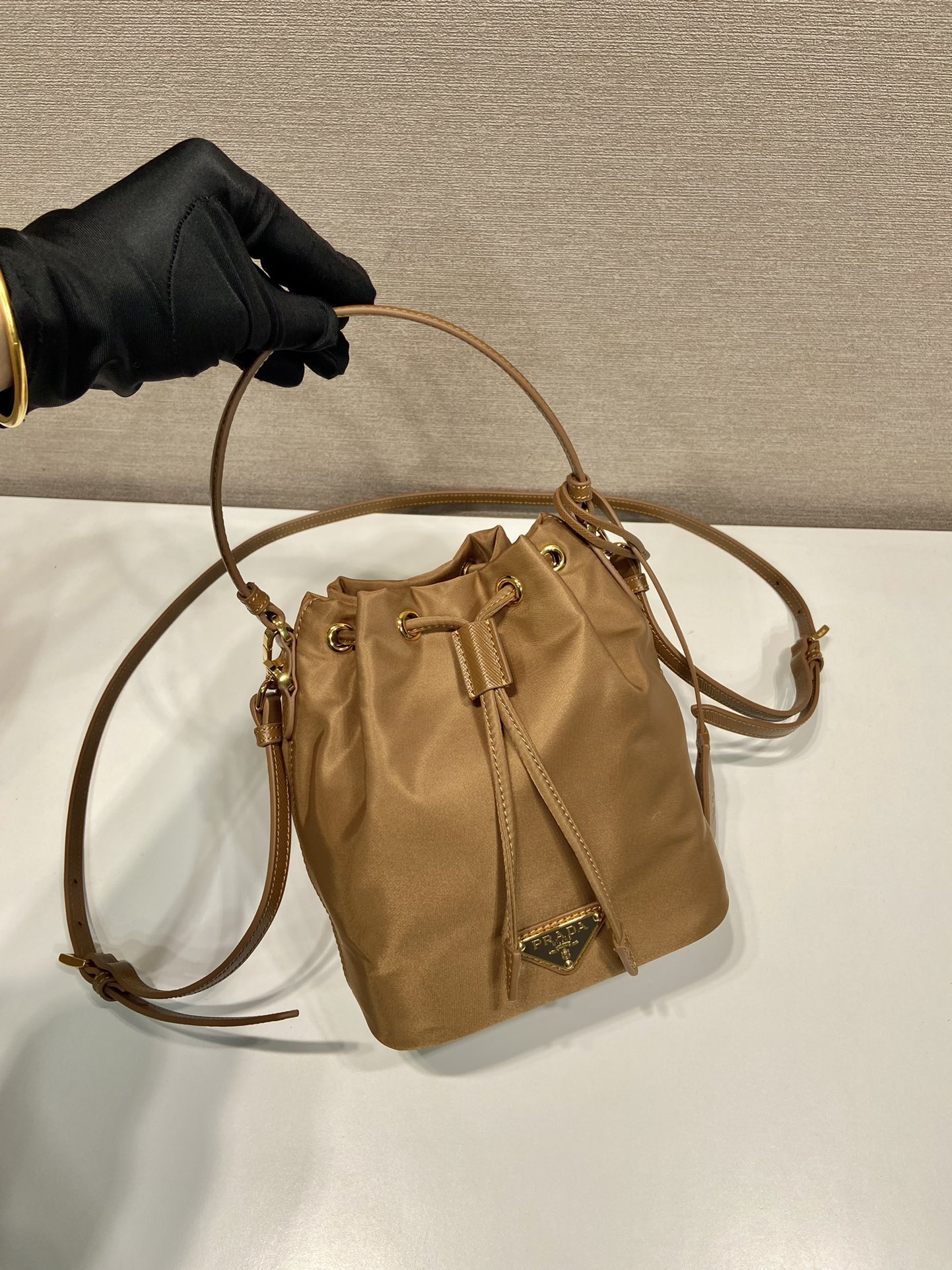 Prada Nylon Bucket Bag 1BE067