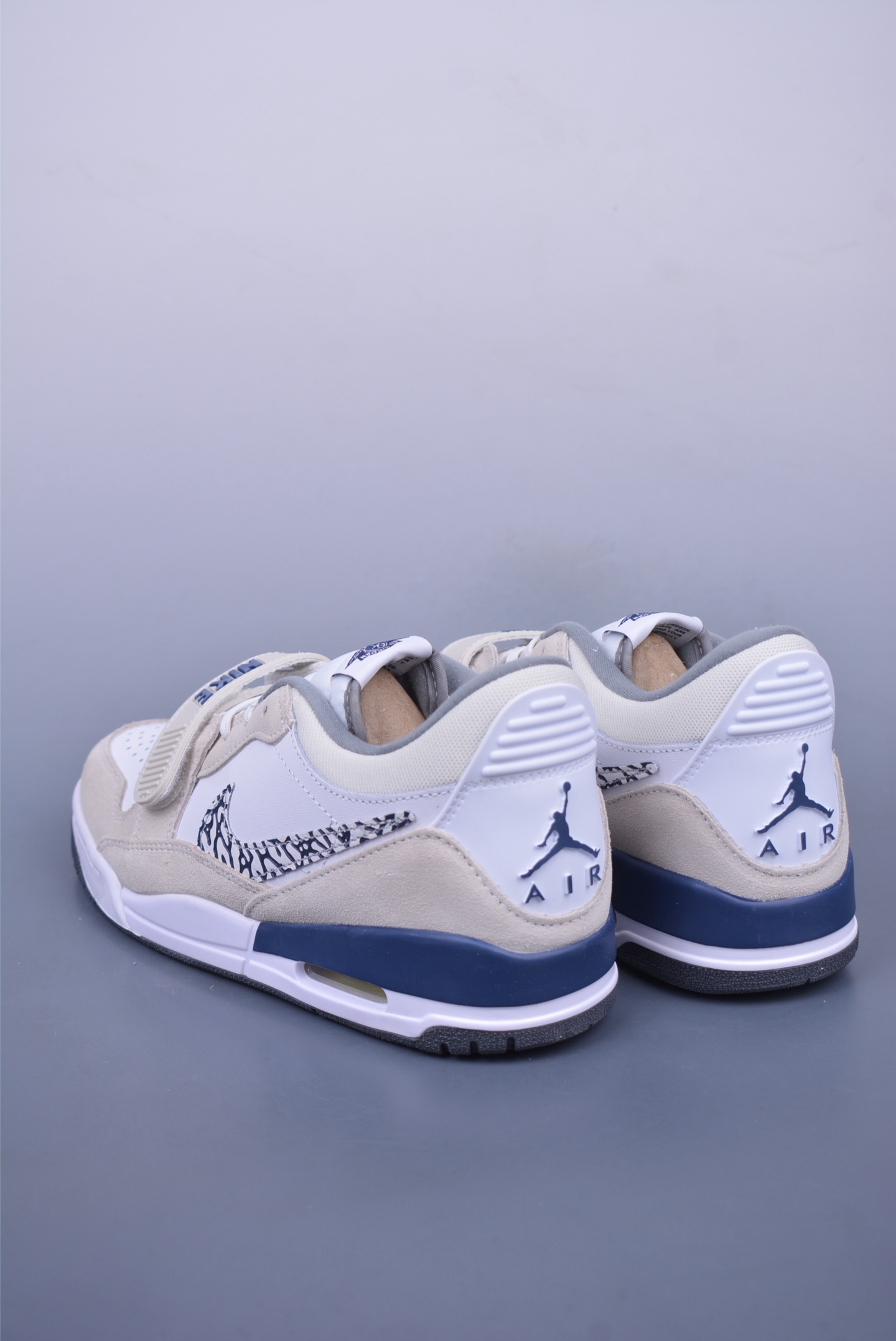 Air Jordan Legacy 312 Low basketball shoes leather white gray navy blue crackle CD7069-124