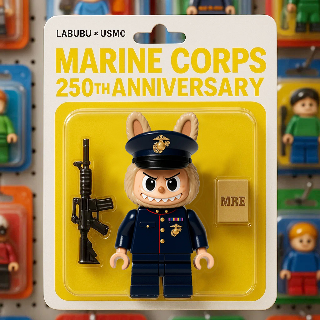 Labubu× 250th Anniversary Military Commemorative Building Block Set