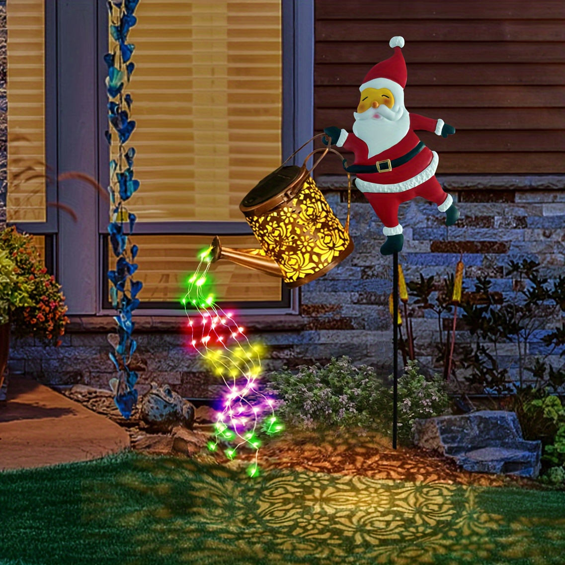 🎄Early Christmas Sale 49% OFF🎄🎅Solar-Powered Santa Watering Can Garden Lights