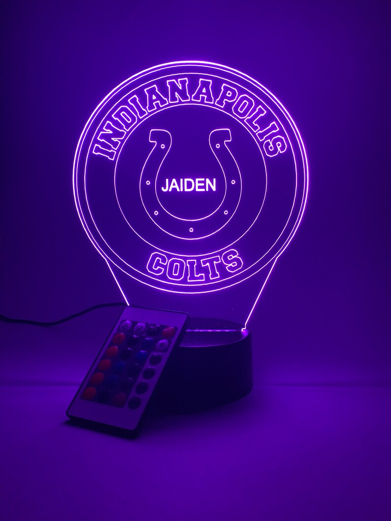 INDIANAPOLIS COLTS 3D LAMP PERSONALIZED