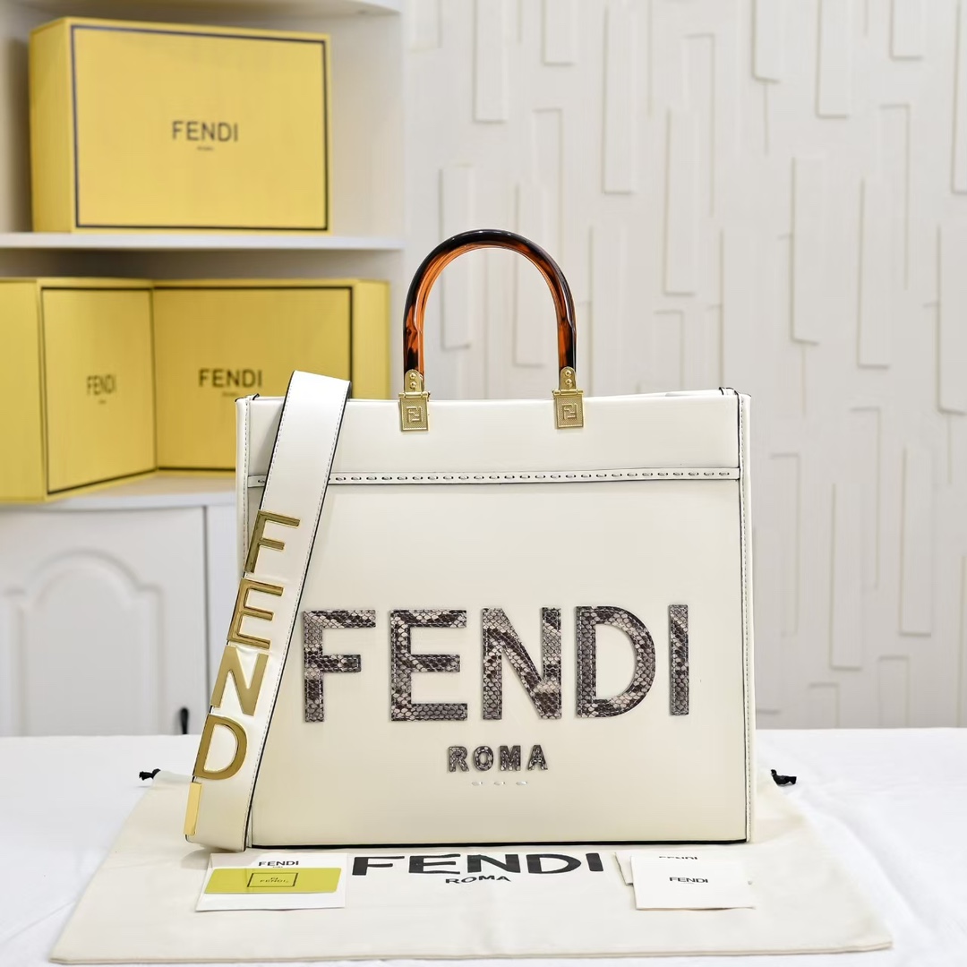 FENDI TOTE snake print tote bag 3363