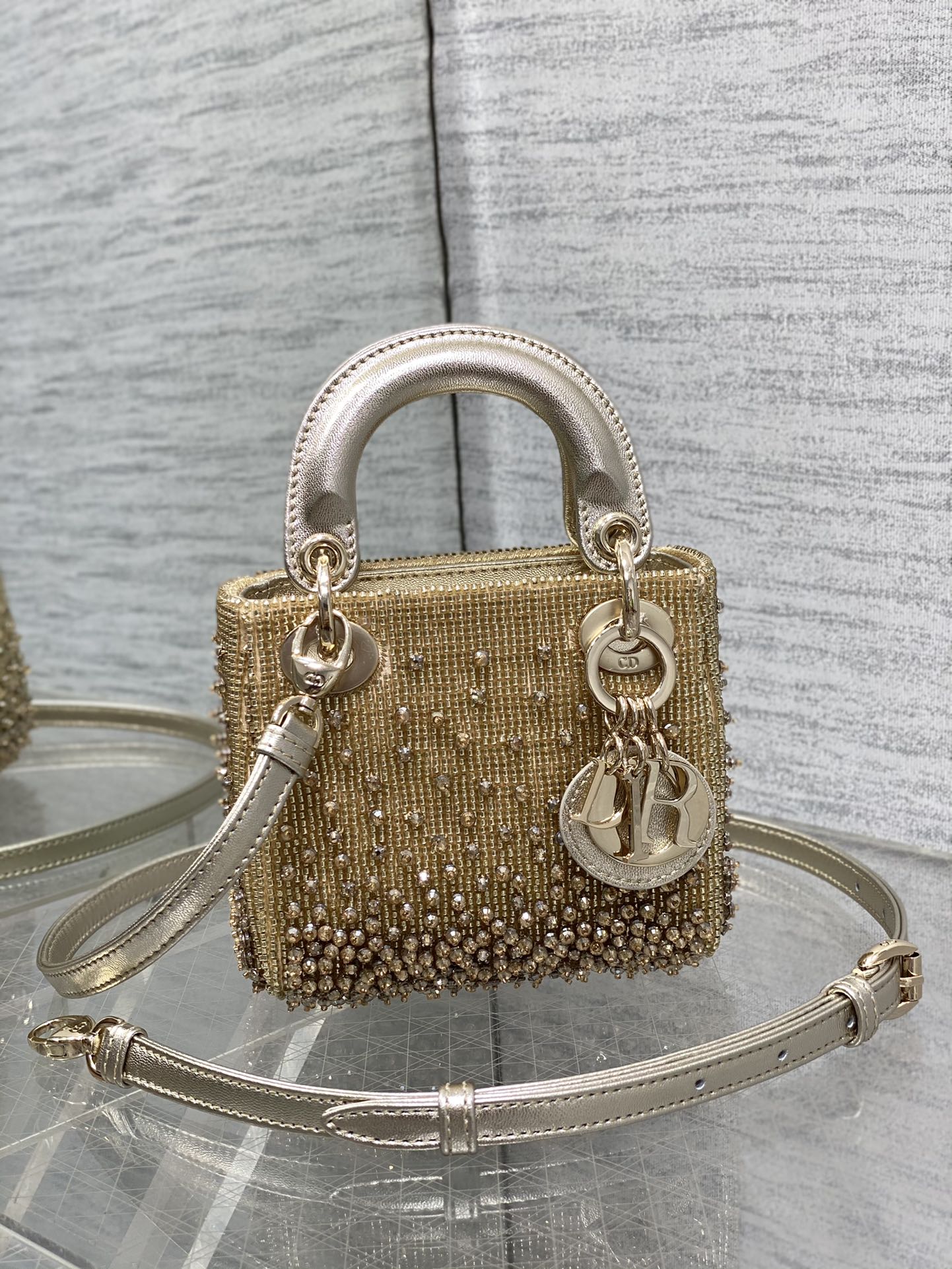 Dior Lady Limited Edition Beads Micro Series Princess Diana Bag