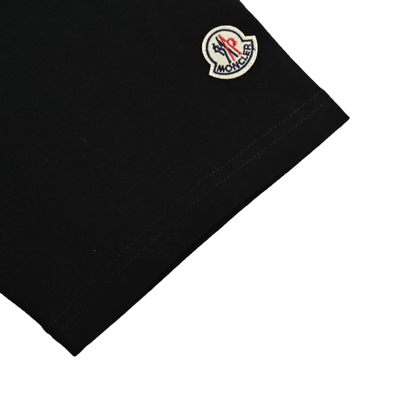 Moncler flocked letter print short sleeves