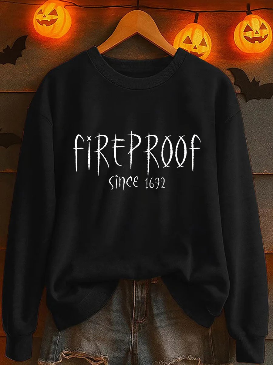 🔥Buy 3 Get 10% Off🔥Women's Halloween Fireproof Since 1692 Printed Sweatshirt