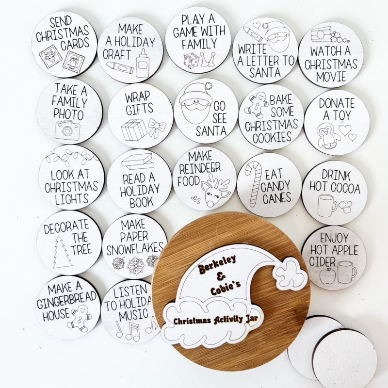 Family Christmas Advent Tokens