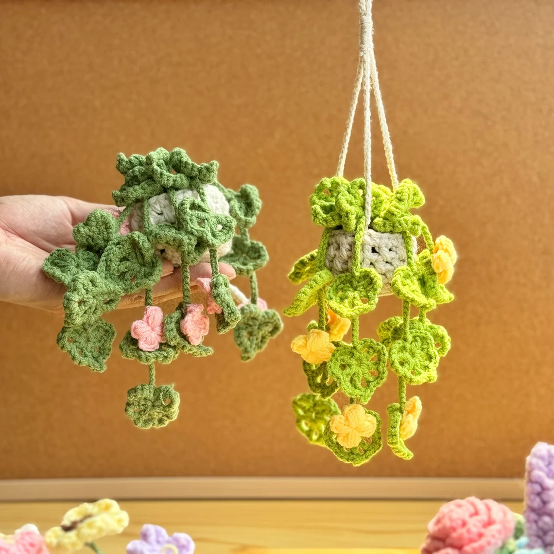 🔥Last Day 49% OFF🔥Hand embroidered flower basket hanging crochet🪴