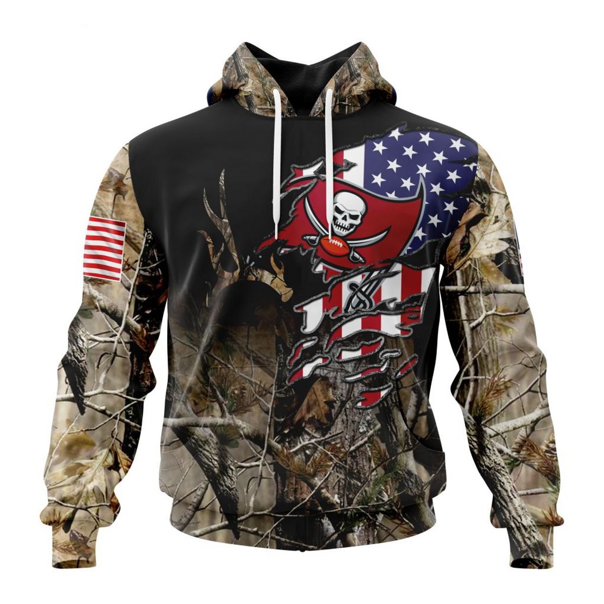 TAMPA BAY BUCCANEERS 3D HOODIE CAMO REALTREE HUNTING