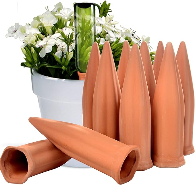 🔥[Summer Hot Sale-SAVE 50% OFF]4Pcs/Pack Terracotta Watering Devices for Indoor Outdoor Plants❤️❤️