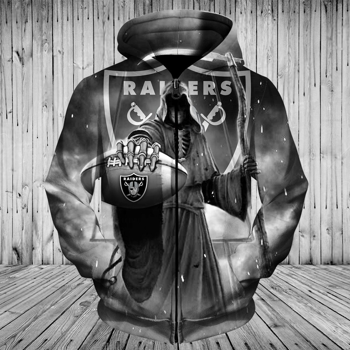 RAIDERS 3D HOODIE SKULL 5
