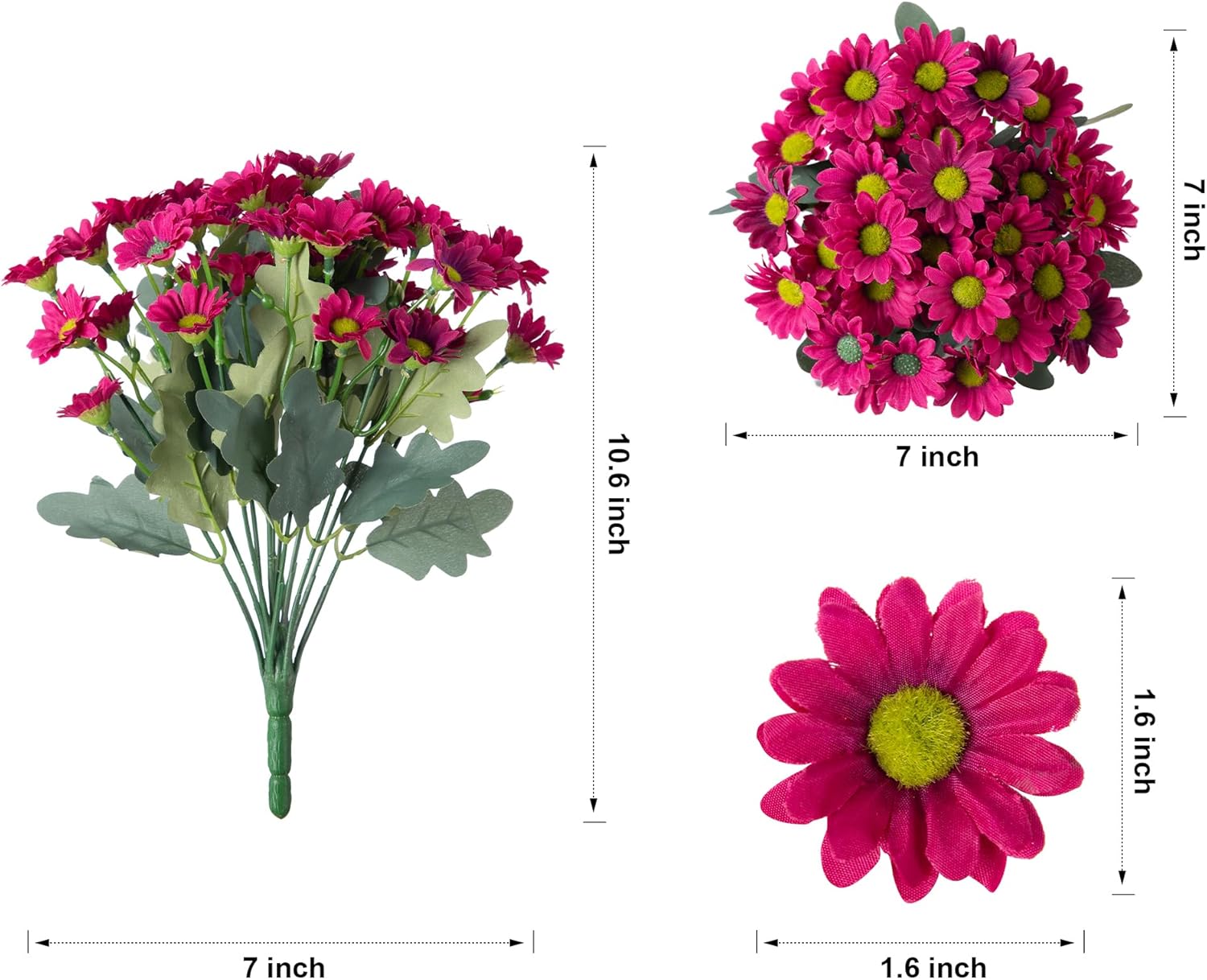 Artificial Faux Sunflowers Flowers Plants for Fall Outdoor Indoor Decoration 5 Bundles