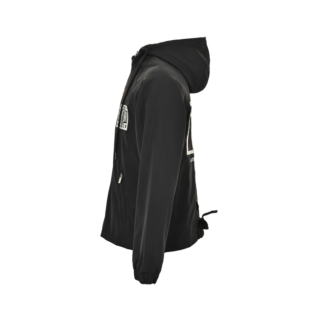 Dior 24Fw embroidered lettering hooded trench coat