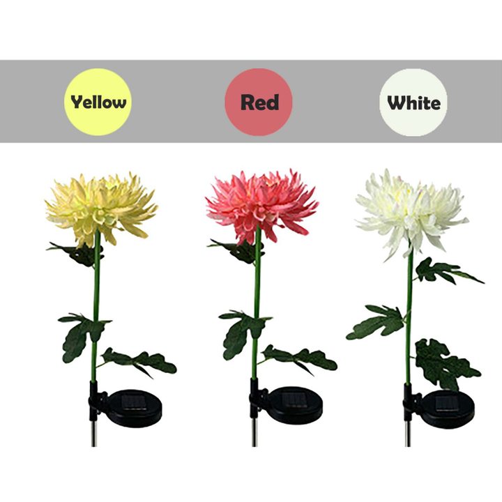 Buy 3 Free Shipping--SPRING ARTIFICIAL CHRYSANTHEMUM SOLAR GARDEN STAKE LIGHTS