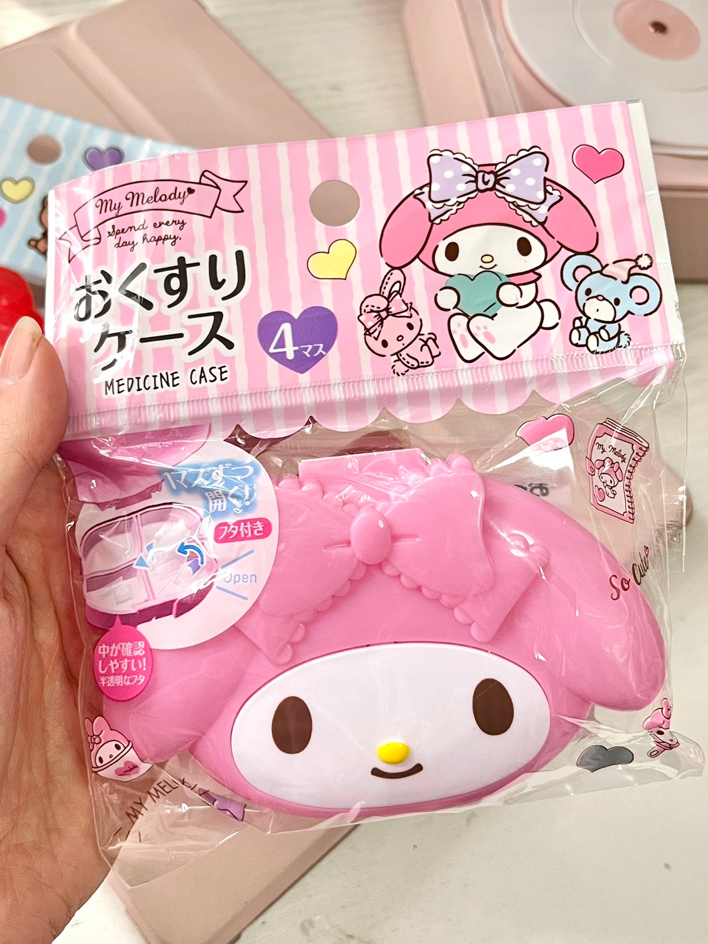 Sanrio Cute Pill Organizer-Pill Boxes for Travel Pill case Vitamins Fish Oil Supplements, Medication Organizer Dispenser for Fish Oils, Vitamin Holder Supplement