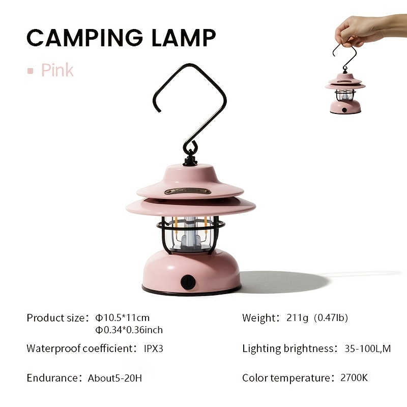 MOBI GARDEN Star Wishes Retro Camp Lights, Outdoor Lamp