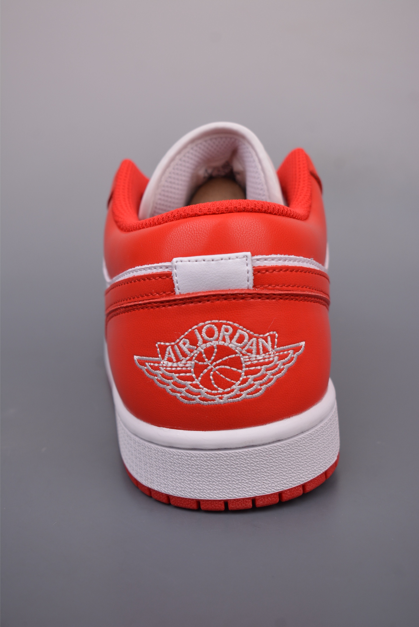 Nike Wmns Air Jordan 1 Low GS Leather White Red 553558-166